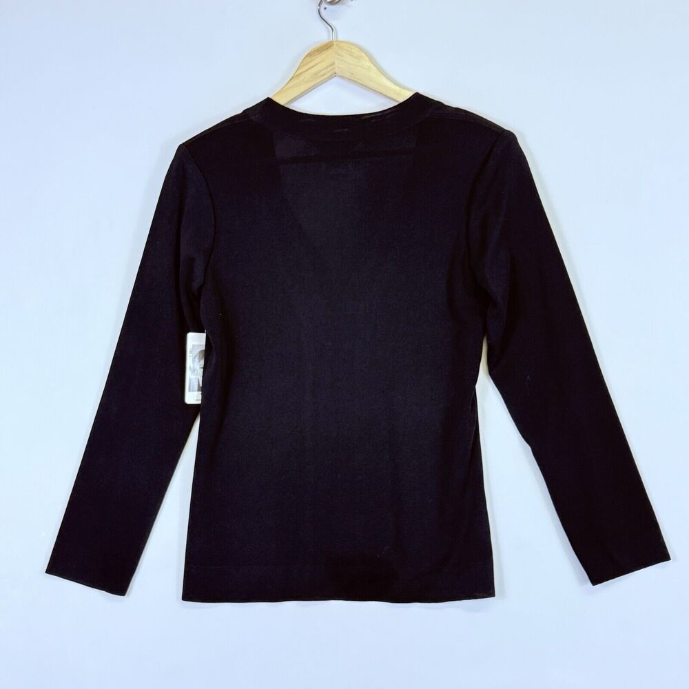 Misook Exclusively Black Toggle Button Cardigan S… - image 5